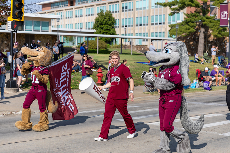 SIU Saluki march during Homecoming Parade